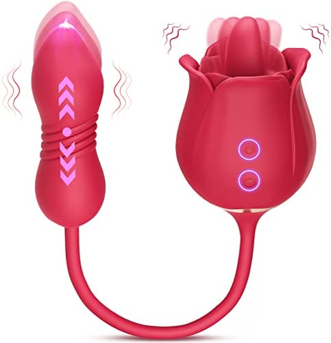 Vibrators Toys Set Sex Women Clitoriss Toys,Vibratorss Woman 4 in 1 Thrusting Nipple Stimulator Bullet Vibratorters Clitoriss Vibrabrater Tongue Licking with 9 Modes Thrusting Dildo Sex Toys Vibrator