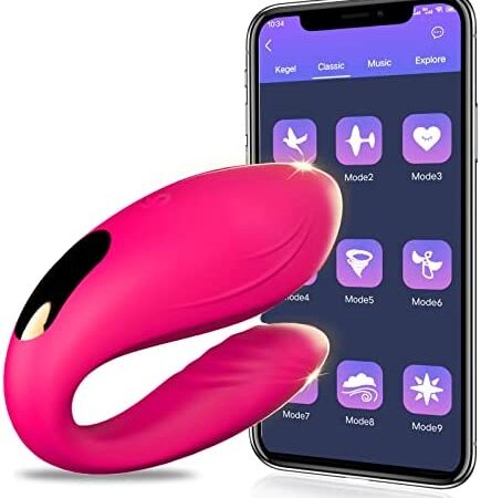Couple Vibrator with APP Control -Rechargeable G-Spot Vibrator Massager APP Bluetooth Control Custom Vibrations, Adult Sex Toy for Couple or Women