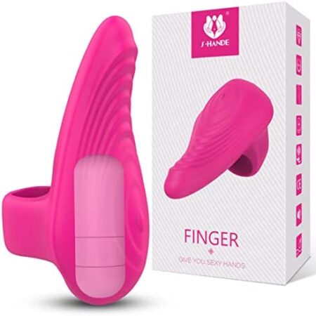 Finger Vibrator. Silicone Vibrating Finger Massager for Intimate Stimulation. Mini Massage Vibrator, Stimulator. Waterproof Sex Toy. Batteries Included.