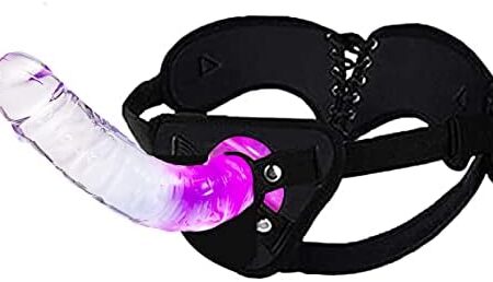 8.46 inches Strap-on Dildo Realistic Dildo with Wearable,Strap Harness Adult Sex Toy Suction Cup for Couple Pegging Women Lesbian Realistic Dildo for Sex Gift, Fetish Fantasy Sex Realistic Clear Dildo