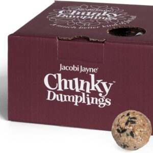 Fat Balls For Wild Birds - Jacobi Jayne® Chunky Dumplings™ Premium Suet Balls - Pack Of 18 x 100g - High Energy Fat Balls Wild Bird Food Feed To Attract Small Wild Birds Year Round