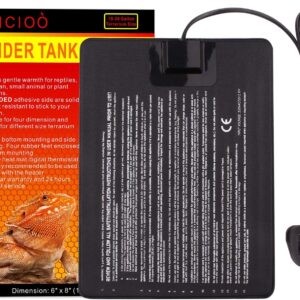 AIICIOO Lizards Terrarium Heat Pads - 8W Pets Heating Pad Aquarium Heated Mats Tank Warmer for for Reptiles, Lizard, Turtles, Snake