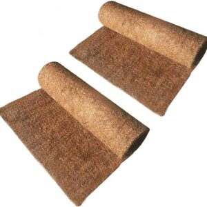 Hamiledyi Reptile Carpet Natural Coconut Fiber Carpet Mat for Pet Terrarium Liner Reptile Supplies for Lizard Snake Chamelon Turtle Bedding Bunny Rabbit Mat (2sheets)