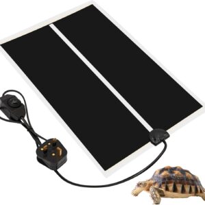 MOGOULUA Reptile Heating Mat Reptile Vivarium Heat Mats for Turtle Pets Heating Pad Reptile Tank Heat Mat 11" x 16.5" Terrarium Heat Mats Temperature Adjustable Heat Pads for Lizard Gecko Snakes (20W)