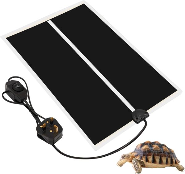 MOGOULUA Reptile Heating Mat Reptile Vivarium Heat Mats for Turtle Pets Heating Pad Reptile Tank Heat Mat 11" x 16.5" Terrarium Heat Mats Temperature Adjustable Heat Pads for Lizard Gecko Snakes (20W)