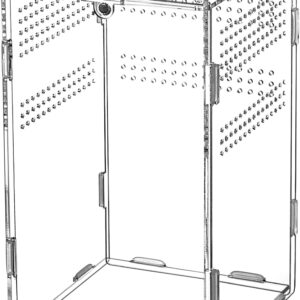 QWORK® Reptile Acrylic Feeding Box, Acrylic Transparent Insect Habitat Terrarium Case, 20×12×12cm for Praying Mantis, Spiders, Lizards, Snails