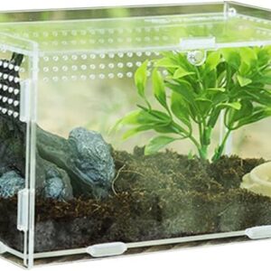 Reptile Terrarium - Climbing Pet Breeding Box - Reptile Breeding Enclosure Terrarium Cage for Tarantulas Amphibians Caterpillars Snail Supplies Fowybe