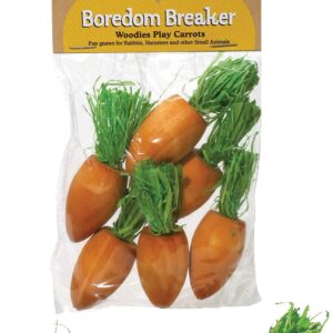 Rosewood Boredom Breaker Woodies Play Carrots, Rabbit Toys & Toys for Small Animals