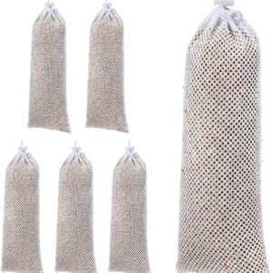 WANGCL 6 Pack Wild Bird Food Finch Sock Feeder Kit for Garden Yard Outdoor