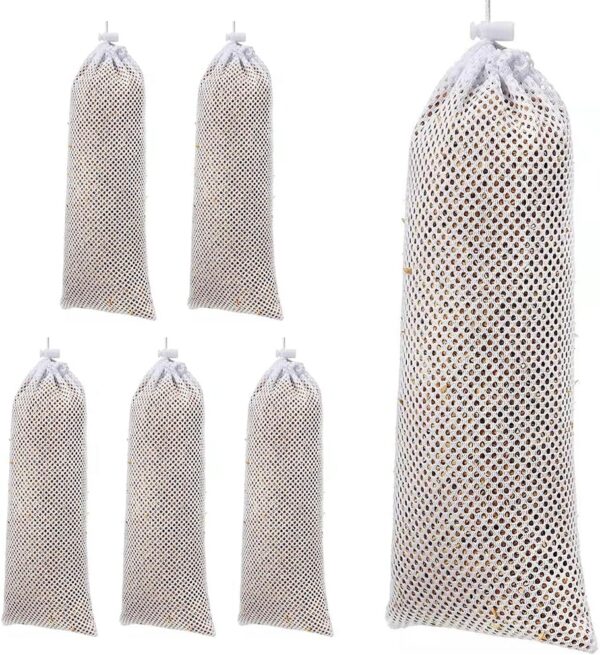 WANGCL 6 Pack Wild Bird Food Finch Sock Feeder Kit for Garden Yard Outdoor