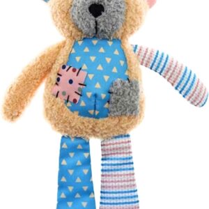 Belcka- Teddy Bear Dog Toy with Squeaker - Durable Plush Dog Toys for Small to Medium Dogs - Puppy Soft Toy from 8 Weeks with Crinkle Paper- Dog Birthday Present