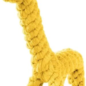 Dog Pet Puppy Chew Toys for Teething Boredom Dogs Rope Ball Knot Training Teeth Dogs Treats Toys for Small Middle Dog (Giraffe)