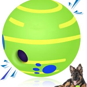 SIKARAAM Dog Balls Giggle Ball for Dogs Squeaky Balls Interactive and Funny Toy for Fatigue Relieve Anxiety Dogs Wobble Wag Giggle Ball Durable Dog Ball For Large, Medium and Small Pet Dogs 5.5"