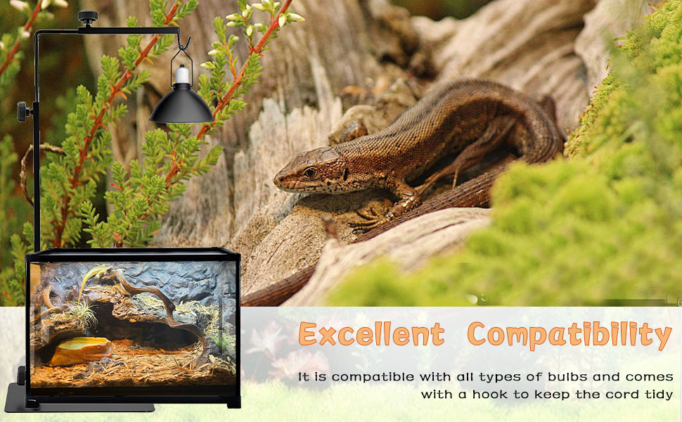 Reptile Heat Lamp Holder Stand