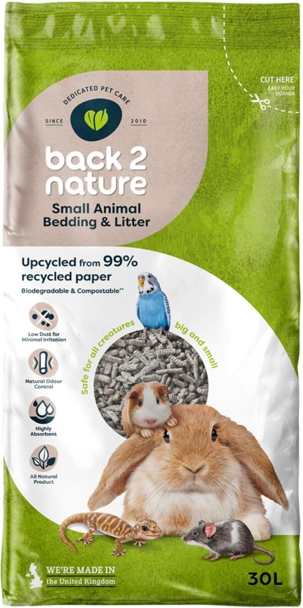 Back-2-Nature Small Animal Bedding and Litter, 30 L (Packaging may vary)