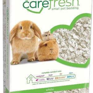 Carefresh 99% Dust-Free White Natural Paper Small Pet Bedding with Odor Control, 23 L