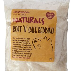 Rosewood Naturals Soft n Safe Animal Bedding, Small, 20 g, Clear