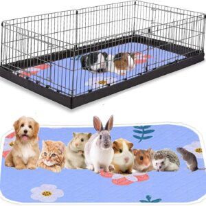 KAKOLOPT Guinea Pig Cage Liners Absorbent Bedding Reusable Washable Pet Mats For Rabbit Hamster Chinchillas Bedding Pet Mat for Small Animals Dog Cat Liners Potty Mat Guinea Pig Accessory 27"x 19"