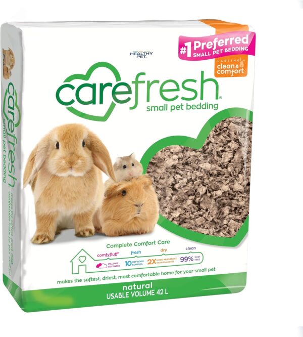 Carefresh Dust-Free Natural Paper Small Pet Bedding with Odor Control, 42L