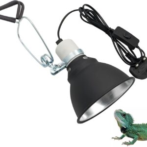 MUALROUS 5.5 inch Reptile Lamp Holder Tortoise Heat lamp UVA/UVB Bulb Lamp Light Holder Terrarium Light Fixture Lamp Reflector 300 Watt Reptile Heating Guard for Lizard Bearded Dragon Turtle Snake