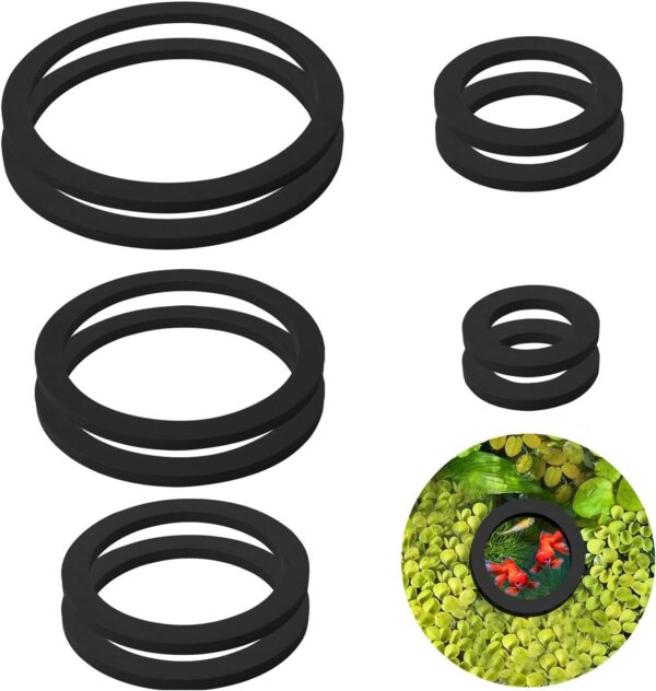 NAUZE 10Pieces Aquarium Floating Plant Rings Fish Tank Accessories Foam Floating Food Feeder Circle for Fish Pond Turtle Tank Decoration