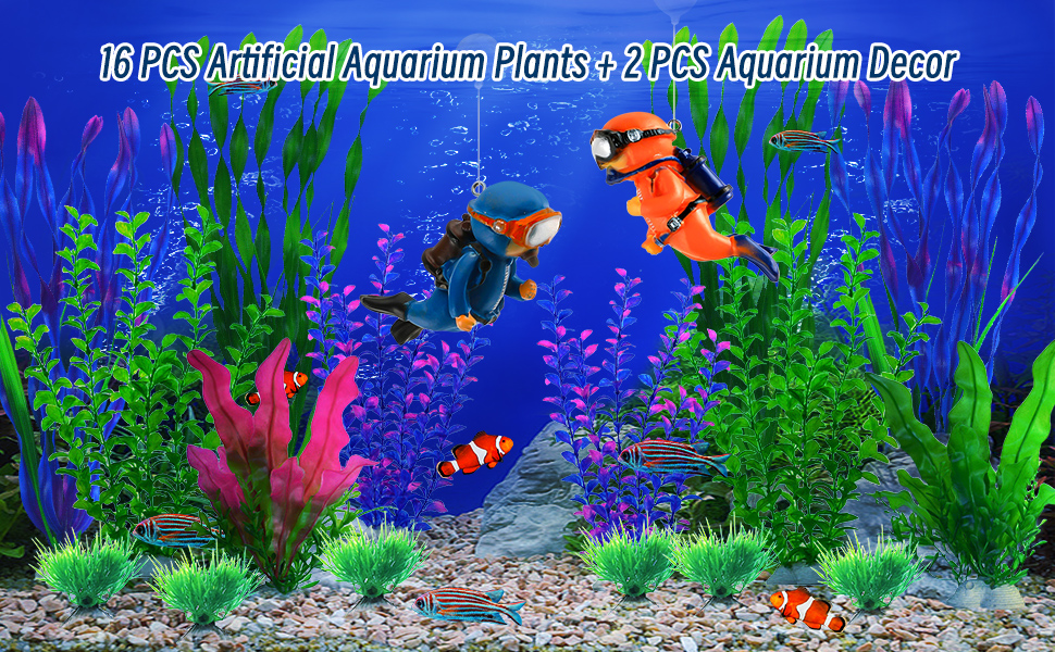 Aquarium Artificial Plants Fish Tank Decorations