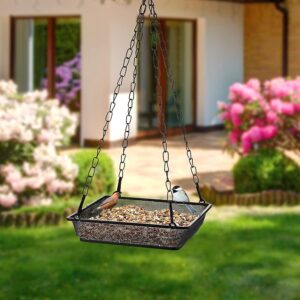 Ram® Metal Hanging Bird Feeder Tray Garden Outdoor Wild Bird Feeding Station Table