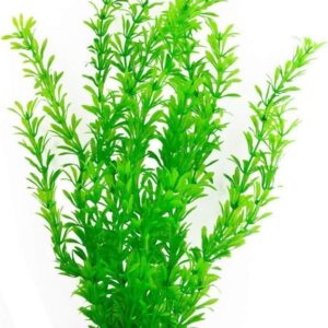 Saim Fluorescent Green Jardin Plastic Emulational Decorative Plant Aquarium Decor Fish Tank Ornament 18" Height