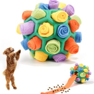 Snuffle Ball for Dogs Foraging, Sniffle Interactive Pet Toys, Dog Chew Toys Dog Treat Ball Dispenser, Portable Interactive Dog Educational Toy Brain Stimulator Toy for Small Medium Large Dog Training