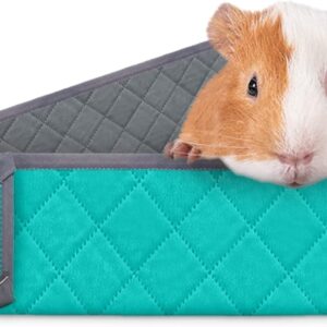 Paw Inspired Critter Box Washable Cage Liner, Reversible Fleece Bedding with Raised Sides for Guinea Pigs and Other Small Animals (C&C 2x3, Gray/Green)