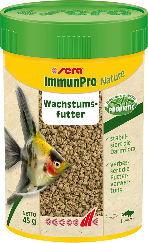 sera ImmunPro Nature 100 ml (45 g) - Probiotic Growth Food for Ornamental Fish from 4 cm