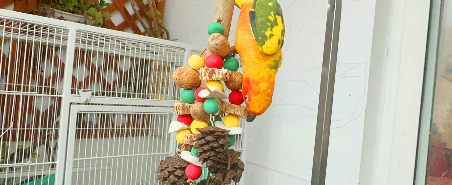parrot toys chewing and foraging toys caged bird toys african grey parrot toys colored wood block