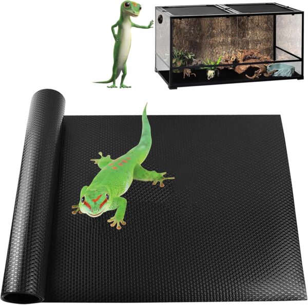 XIEHUZA Bearded Dragon Tank Accessories, Non-Adhesive Reptile Carpet Bedding Substrate for Terrarium, Reptile Mat Terrarium Liner Tank Flooring for Leopard Gecko, Snake, Lizard and Tortoise, 18x40 IN