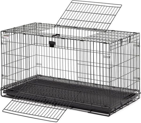 Midwest Homes for Pets Wabbitat Folding Rabbit Cage, 93.98 cm (37-Inch) Long, Includes 1.27 cm (1/2-inch) Floor Grid and removable plastic tray, Black, Model 157