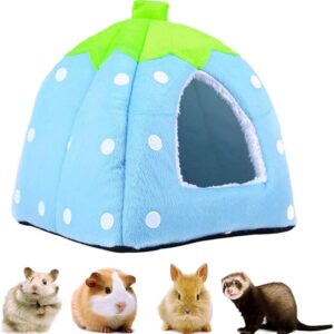 Small Animal Pet Winter House Bed, Home Cave for Hamster, Chinchilla Small Pet Bed, Small Animal Nest Reusable Hamster, Chinchilla House Cage Nest, for Hedgehog, Guinea Pig, Chinchilla, Squirrel, Cat