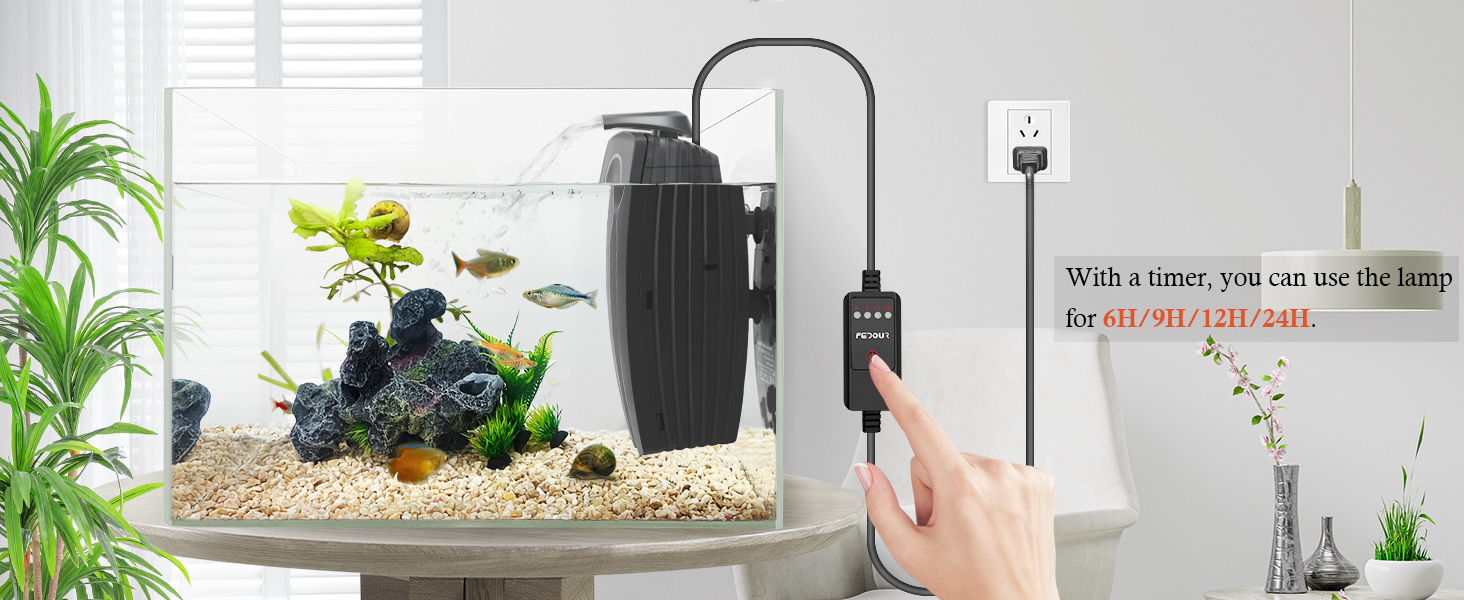 fish filter u-v with timer