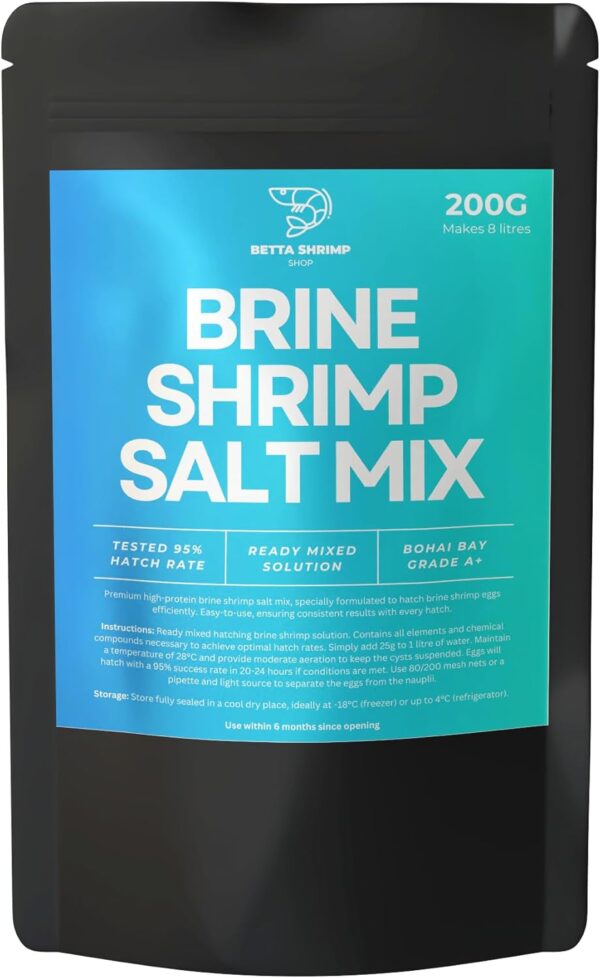 200g BSS™ Baby Brine Shrimp Eggs Hatching Salt Mix OPTIMISED FORMULA 95% Artemia (200g)