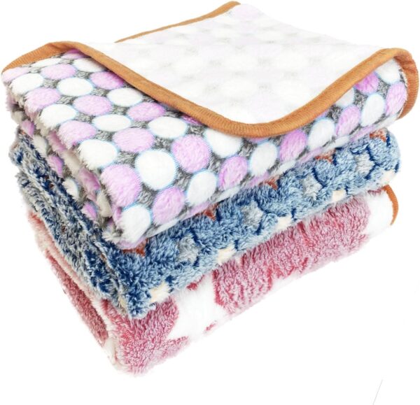 Absorbent Guinea Pig Blankets 3 Pcs Washable Small Animal Fleece Bedding Waterproof Cage Liners Reusable Pet Pee Pad Sleep Mat Pad Cover for Chinchilla Hedgehog Hamster Ferret Rabbit (42"x30")