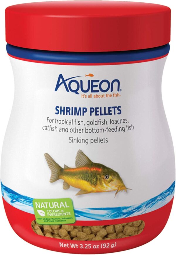 Aqueon 06188 Shrimp Pellets Fish Food, 3-1/4-Ounce