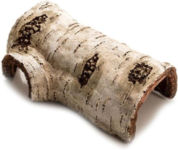 Bearded Dragon Hide Cave Secure and Safe Gecko Hides Artificial Birch Log Snake Resin Hideout for Lizard Hermit Crab reptile hideout log cave small large gecko