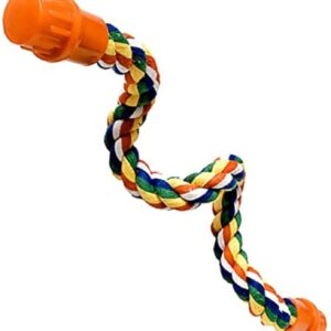 Bird Rope Perches, Bird Spiral Rope Perch, Cotton Parrot Swing Climbing Standing Toys Parrot Cage Toys(M)