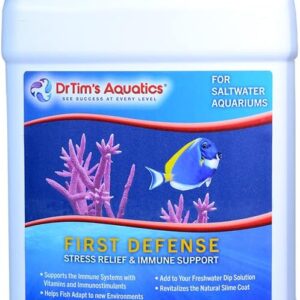 DrTim's Aquatics First Defense Stress Relief & Immune Support for Saltwater Aquariums, 128 oz/32 oz