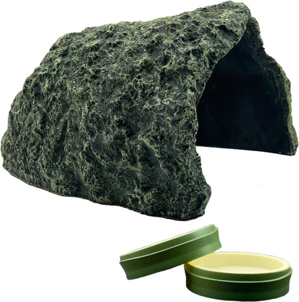 Extra Large Reptile Hides and Caves Simulation Rock Reptile Hideout Terrarium Habitat Décor for Bearded Dragon Lizards Ball Python Snakes Turtle Large Reptiles Amphibians