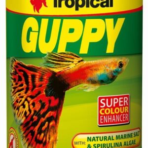 GUPPY 100ml / 20g - multi-ingredient food for guppies, mollies, platies & livebearers, supports health & reproductive success