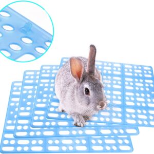 Hamiledyi 4 Pcs Rabbit Cage Mats Small Animal Plastic Feet Pads Floor Mat for Pet Cats Dogs Bunny Hamster Rat Chinchilla Guinea Pig