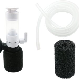 IAFVKAI Mini Aquarium Sponge Filter Ultra Quiet 3-in-1 Filtration System Air Pump Filter with 1M Tube and 1pcs Pre-filter Sponge for Small Fish Beta Tank Oxygen Pump