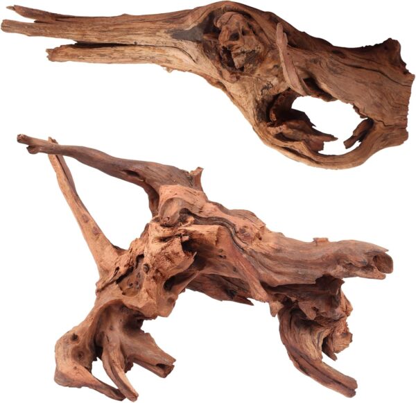 LYPHARD AQUARIUMS Driftwood for Aquarium, 2 Pieces 14-18 Inches Large Natural Drift Wood Fish Tank Assorted Branch Decorations for Reptile Hide