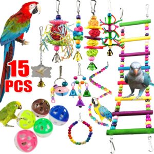 NPXUAMTJ Bird Cage Toy Parakeet Ladder Birds Swing Bird Toy Accessories Parrot Toy Chewing Bird Toy Parrot Toy