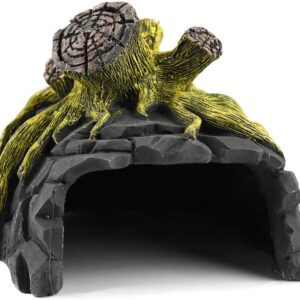 OMEM Reptile Breeding Box Shelter Humidify Hide Cave Habitat Decor Terrarium Hideout Caves Ceramics