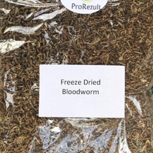 PROREZULT Freeze Dried Bloodworm Tropical Fish Food Premium Feed Treat for Angels Cichlid Discus and most Tropicals (20g)